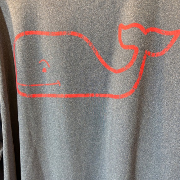 Vineyard Vines Performance Mens XXL Long Sleeve Shirt Blue Whale Graphic Tee - Picture 8 of 8